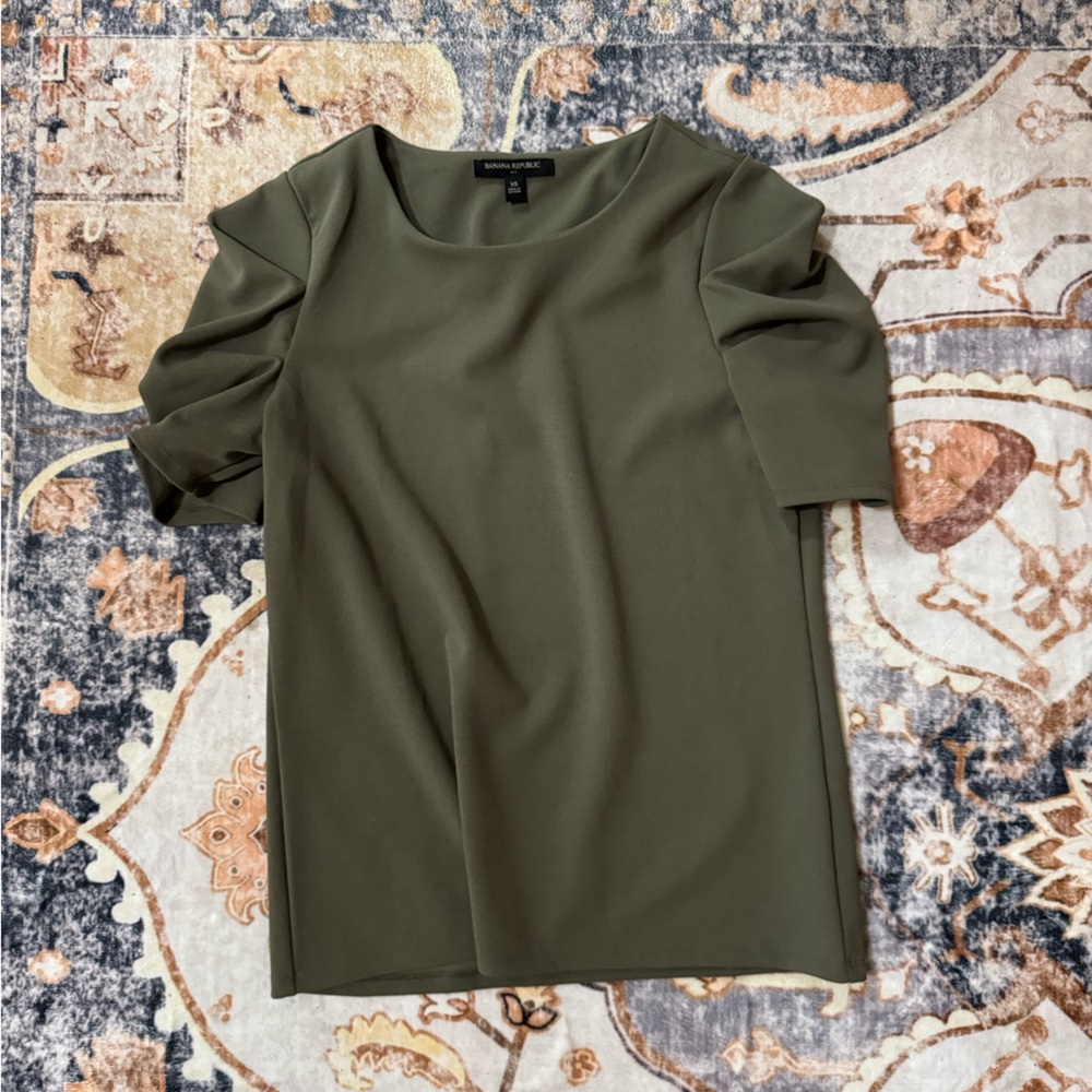 Banana Republic Olive Green Women's Top